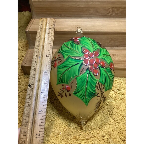 Glass Ornament Bellagio Italian Mouth Blown Hand Painted in Italy New In Box - Picture 12 of 12